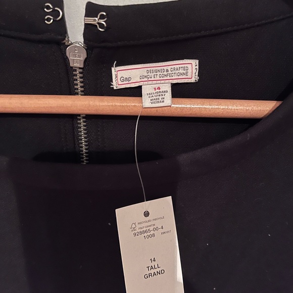 Gap midi-moto dress, size 14 tall, black - Picture 2 of 4